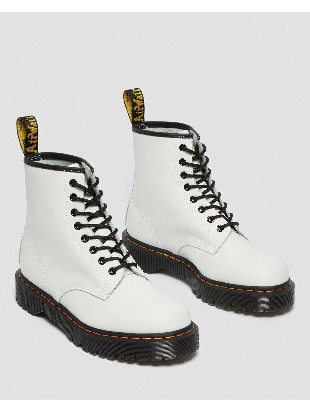 Doc Dr Martens Bex Smooth Leather 8 Eye Lace-up Boot White M-9 L-10 Combat Goth